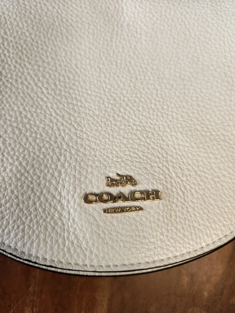 Coach Ellen Pebbled Leather Crossbody Bag In Chalk